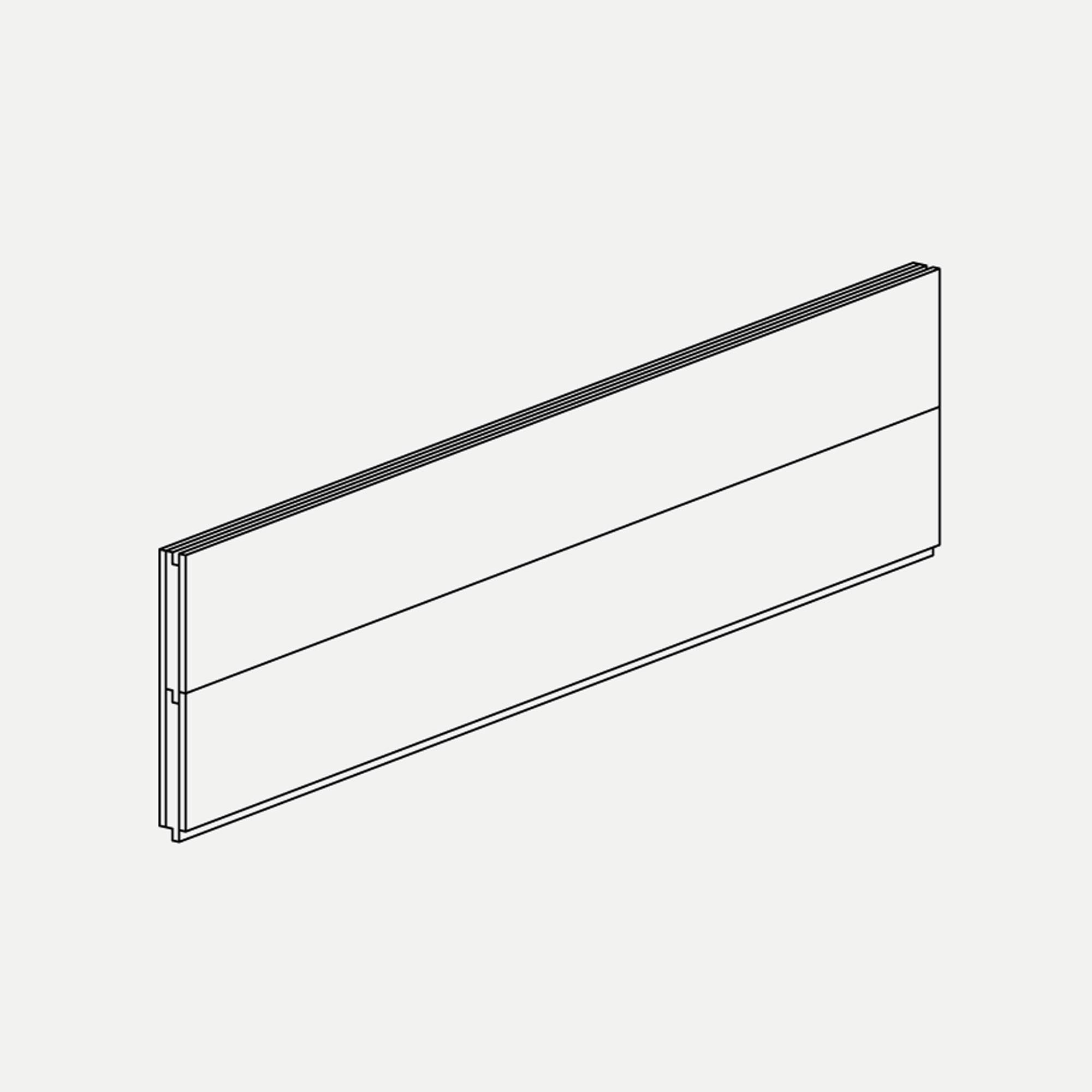 Stirnbrett zu Grossformatplatte, Eiche aus Silverline 11 mm hergestellt, Format 1100 x 260 mm