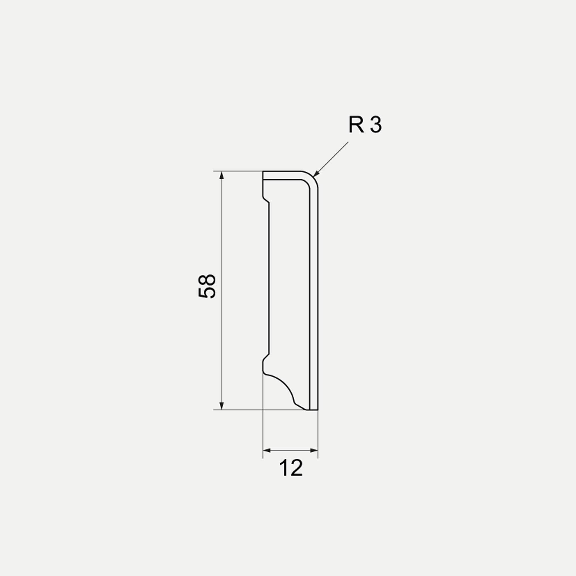 Classicline Kubus | Ral 9010 | Sockelleisten furniert Classicline Kubus | Ral 9010 | Sockelleisten furniert