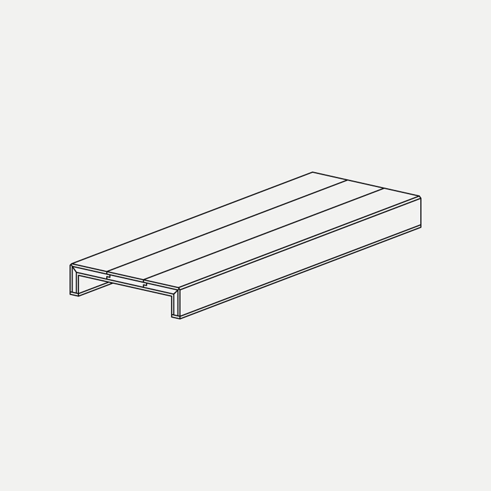 Grossformatplatte für Treppentritte, Eiche aus Unopark/Solopark hergestellt, Format 1700 x 760 mm