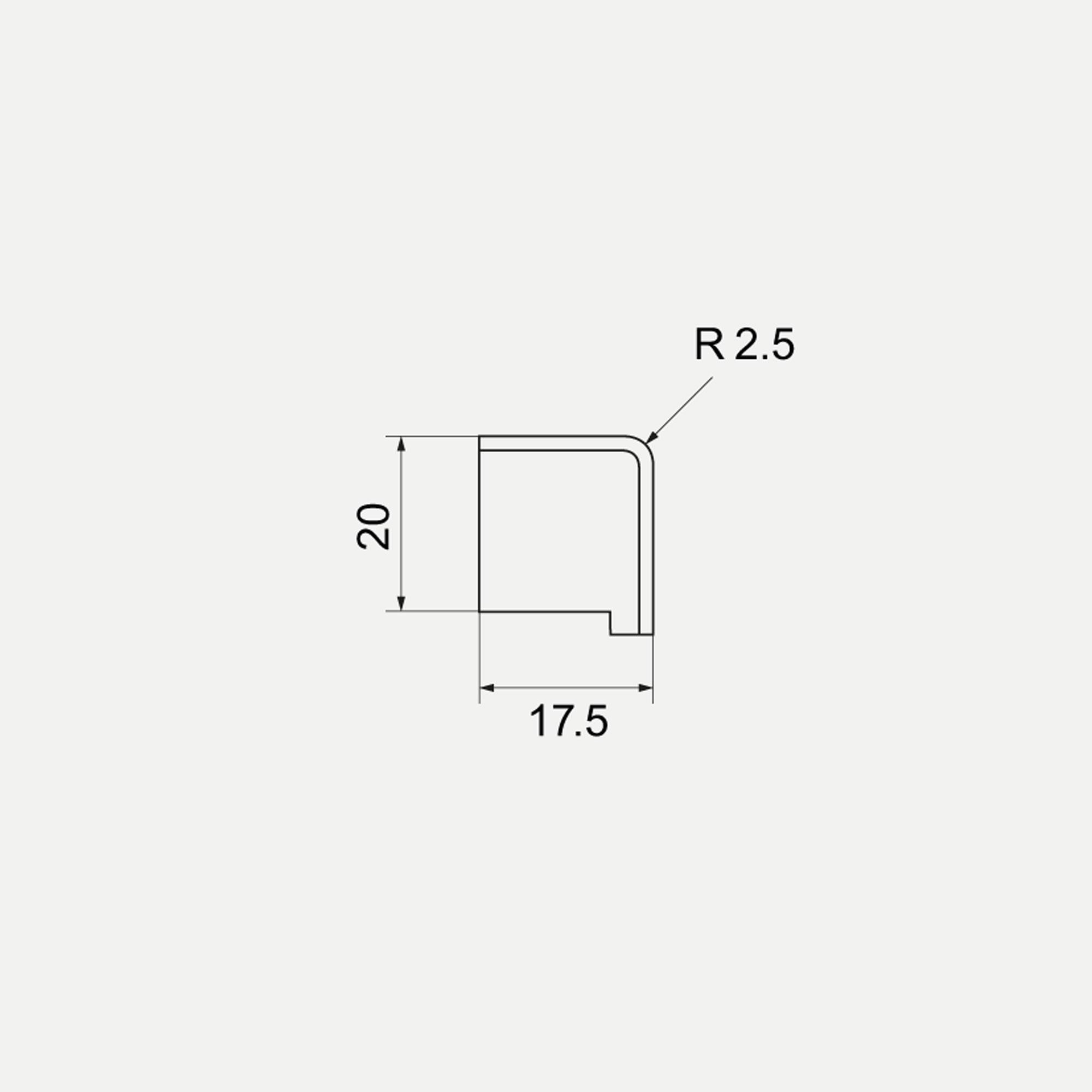 Cube | Ral 9010 | Battiscopa in legno impiallacciato Cube | Ral 9010 | Battiscopa in legno impiallacciato