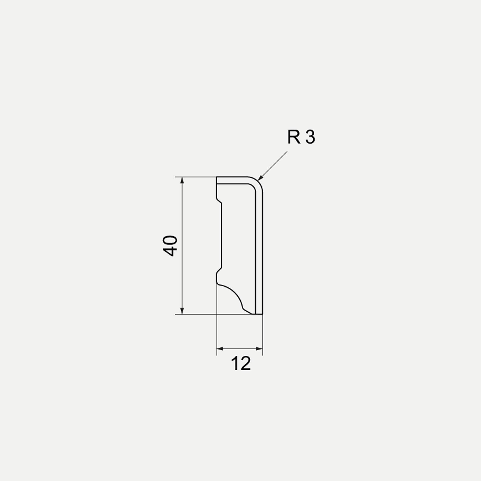 Classicline Kubus | Ral 9010 | Sockelleisten furniert Classicline Kubus | Ral 9010 | Sockelleisten furniert