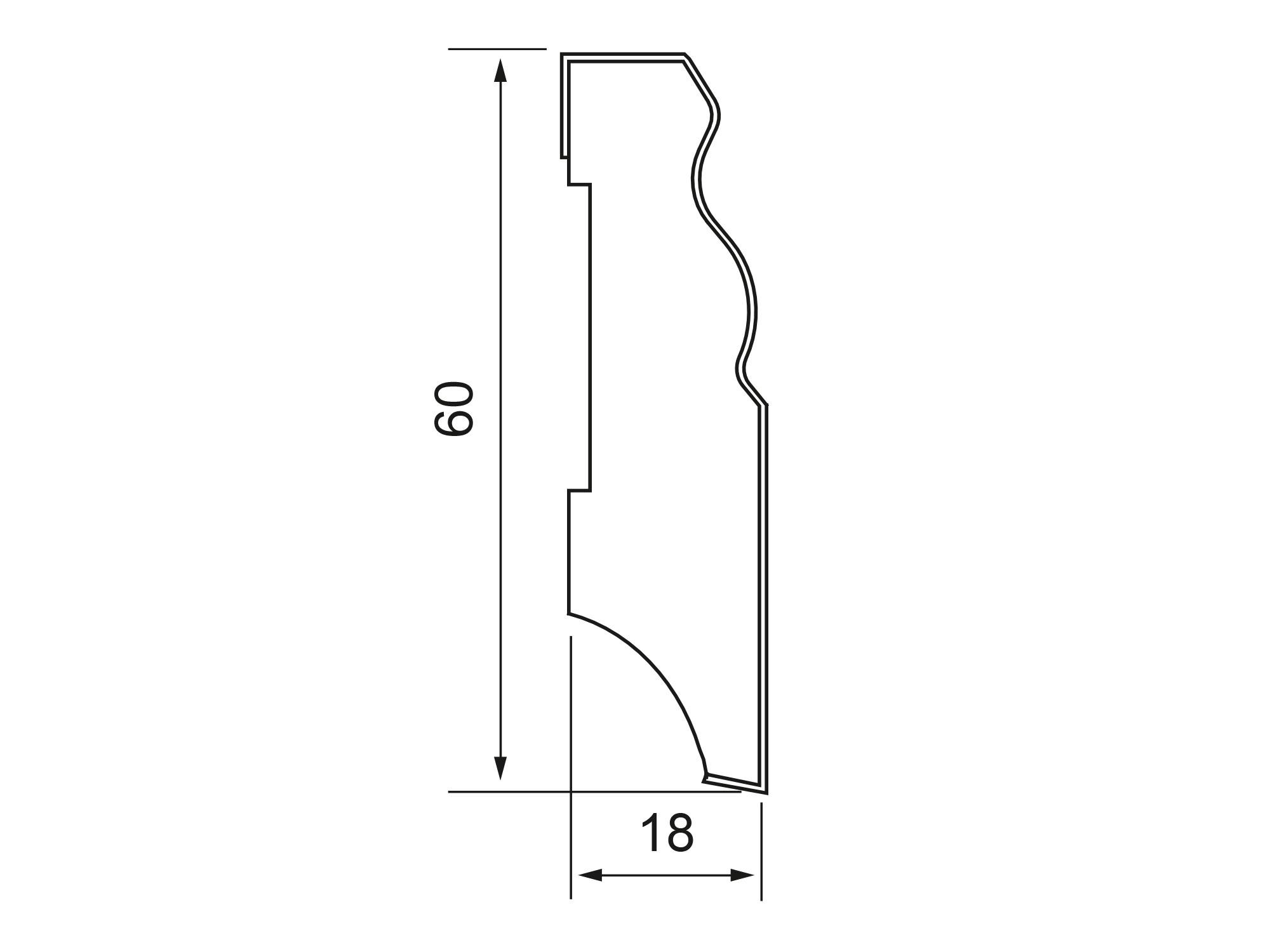 Altberliner-Profil | RAL9003 | Battiscopa in legno impiallacciato Altberliner-Profil | RAL9003 | Battiscopa in legno impiallacciato